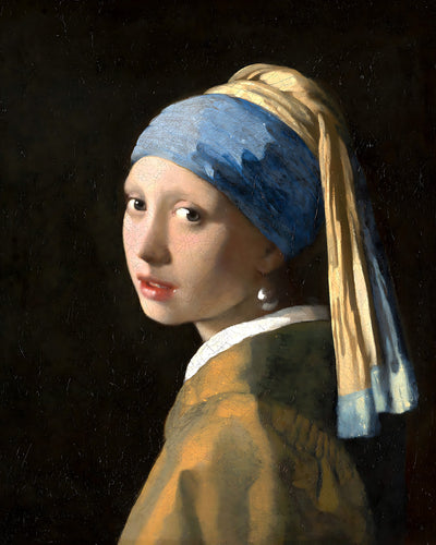 Girl with a Pearl Earring Painting by Johannes Vermeer 8x10" Art Print