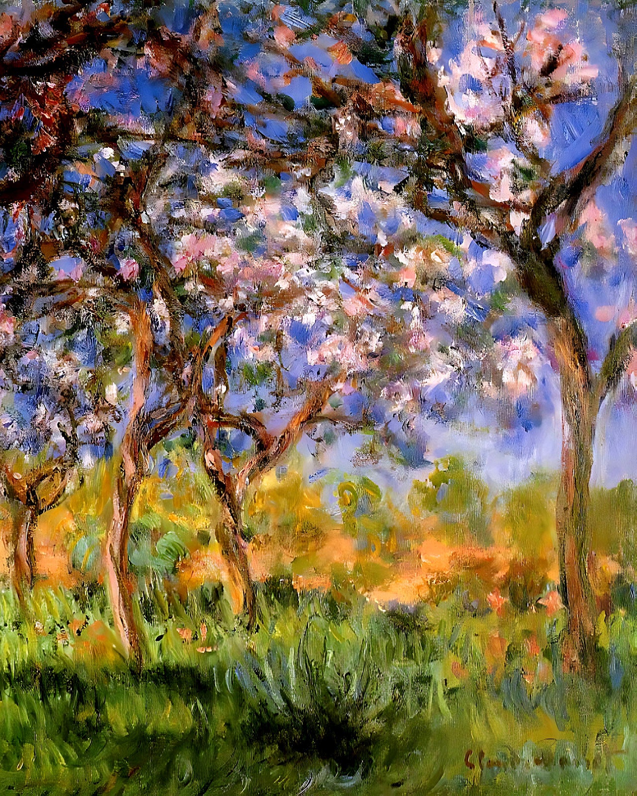 Giverny in Springtime Painting by Claude Monet 8x10" Art Print