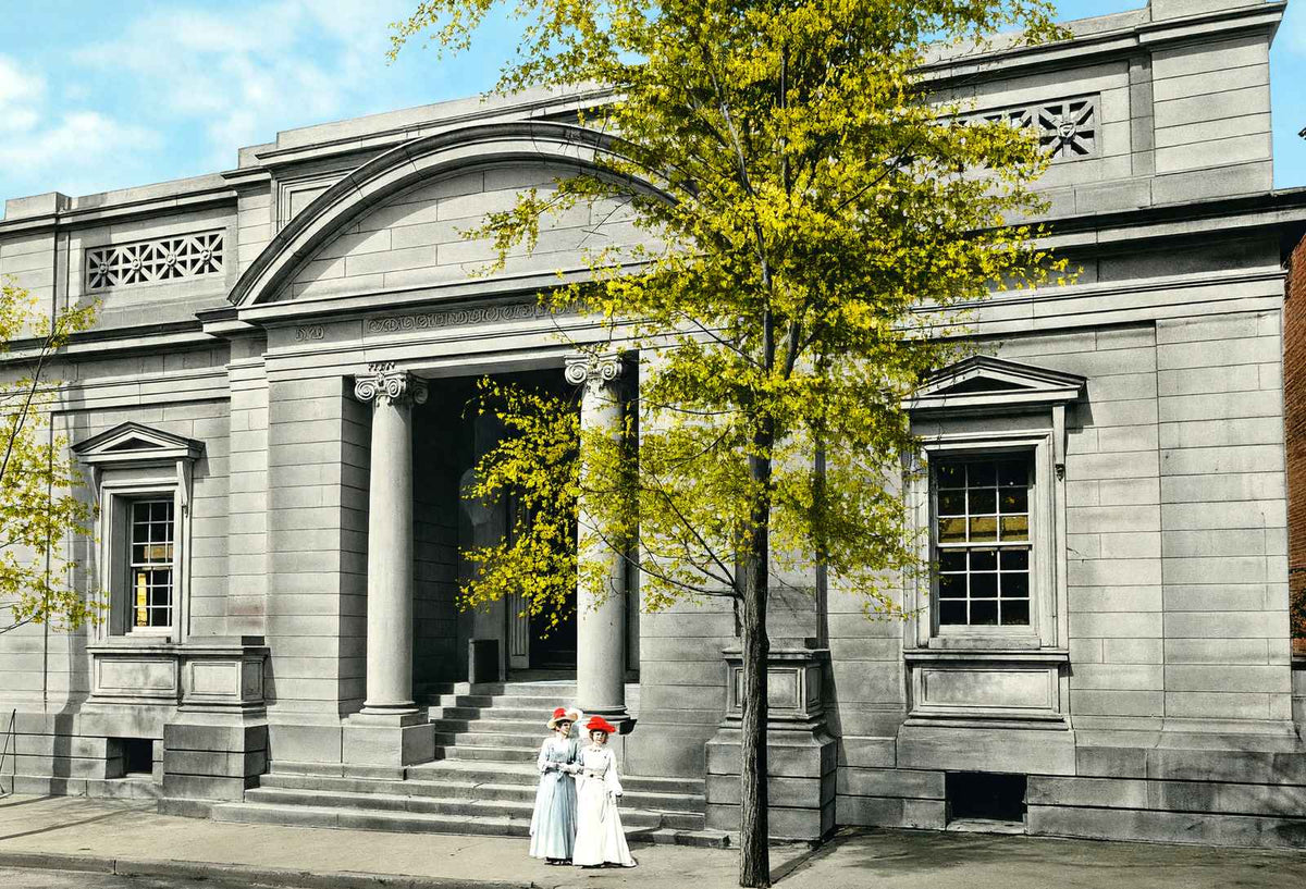 Public Library Hagerstown MD in 1907 Vintage Print (7 Sizes)