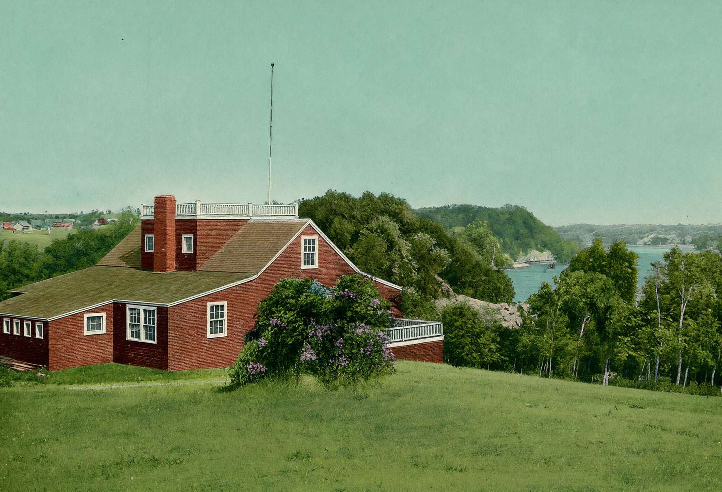Conduskeag Canoe and Country Club Hampden Maine in 1907 Vintage Print