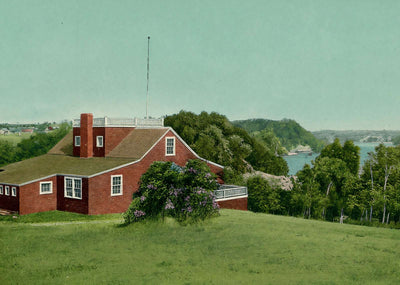 Conduskeag Canoe and Country Club Hampden Maine in 1907 Vintage Print