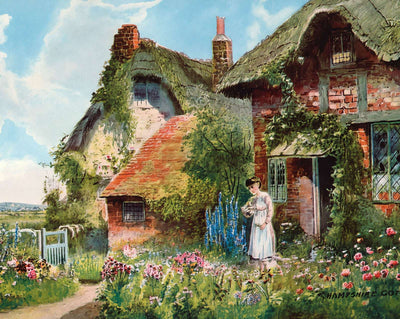 Hampshire Cottage in 1904 vintage print