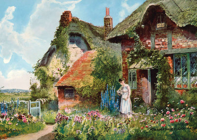 Hampshire Cottage in 1904 Vintage Print (7 Sizes) - Retouched