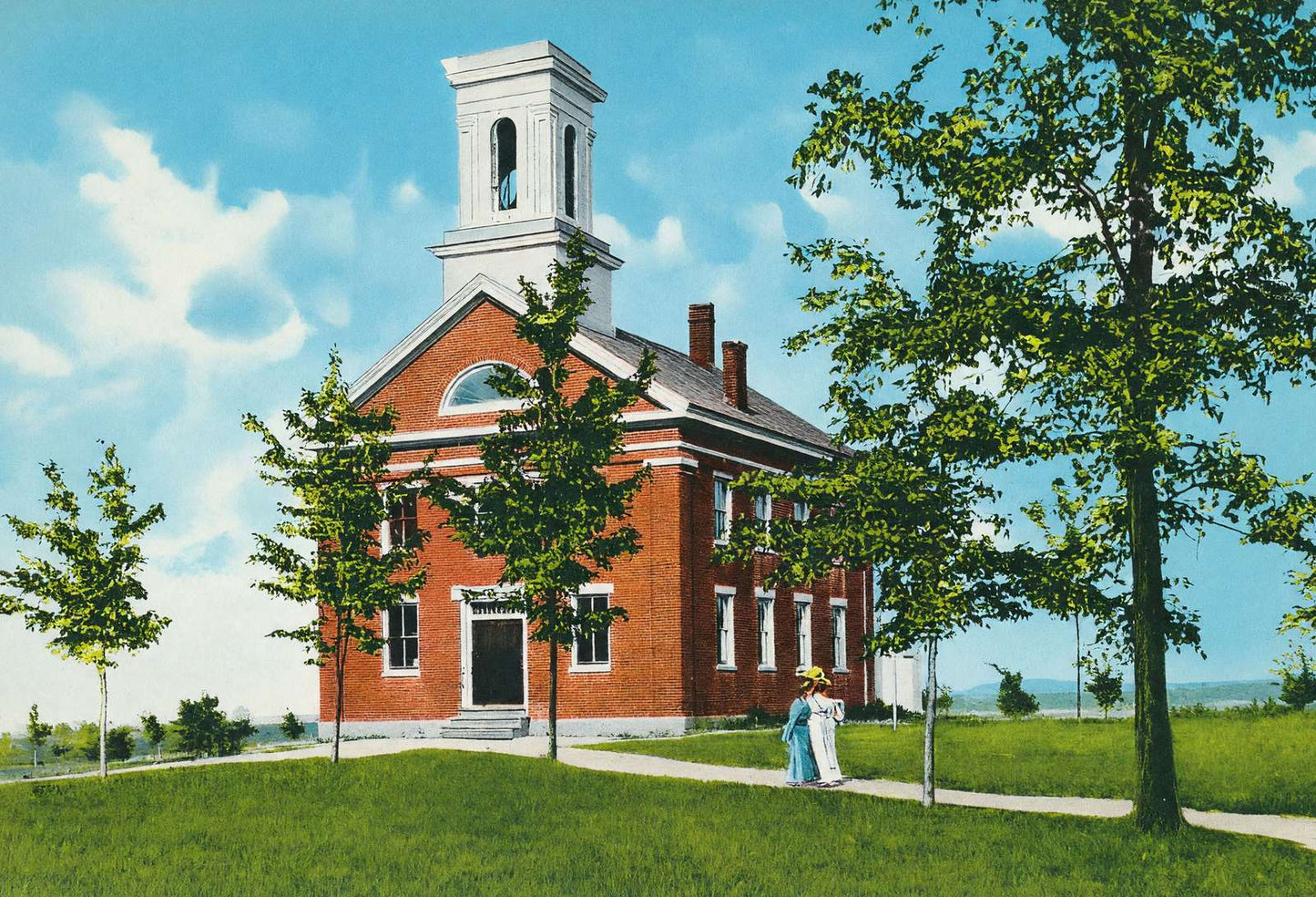 Hampden Academy Hampden Maine in 1907 Vintage Print (7 Sizes) - Premium Print