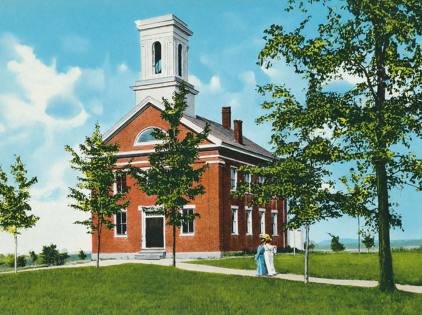 Hampden Academy Hampden Maine in 1907 Vintage Print (7 Sizes) - Premium Print