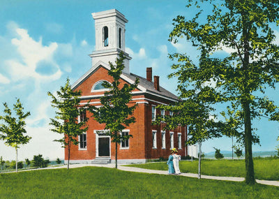 Hampden Academy Hampden Maine in 1907 Vintage Print (7 Sizes) - Premium Print