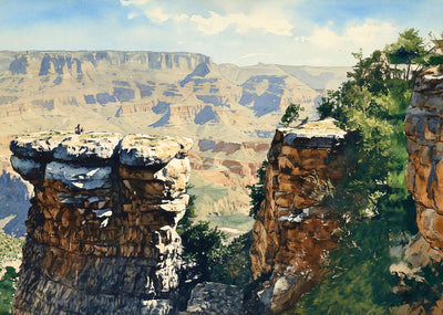 Hammer of Thor Grand Canyon in 1907 Painting Print (7 Sizes) - Retouched