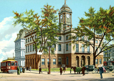 Old State House Hartford in 1904 Vintage Print (7 Sizes) - Restored