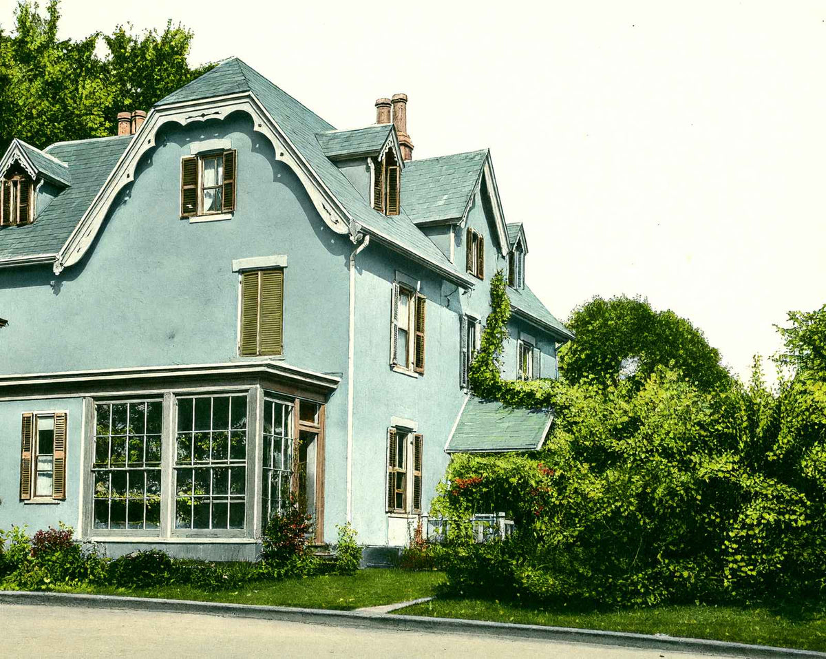 Harriet Beecher Stowe Residence in 1907 vintage print