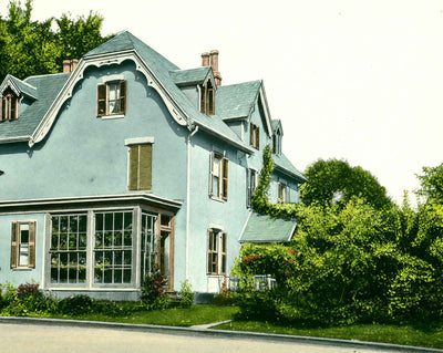 Harriet Beecher Stowe Residence in 1907 vintage print