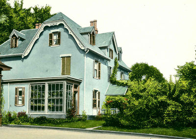 Harriet Beecher Stowe Residence Hartford in 1907 Vintage Print (7 Sizes)