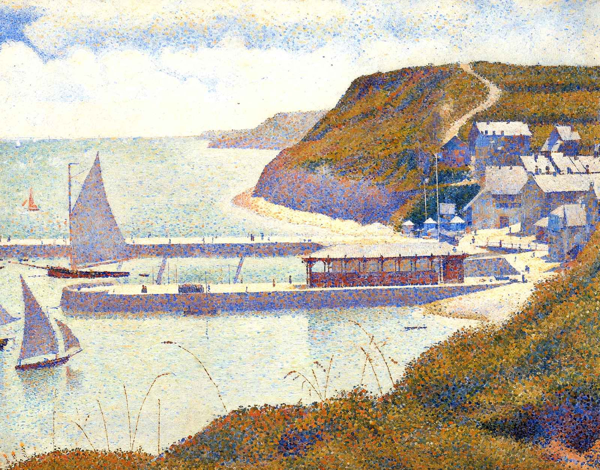 Harbour at Port-En-Bessin at High Tide Art Print 1888 by Seurat (6 Sizes)