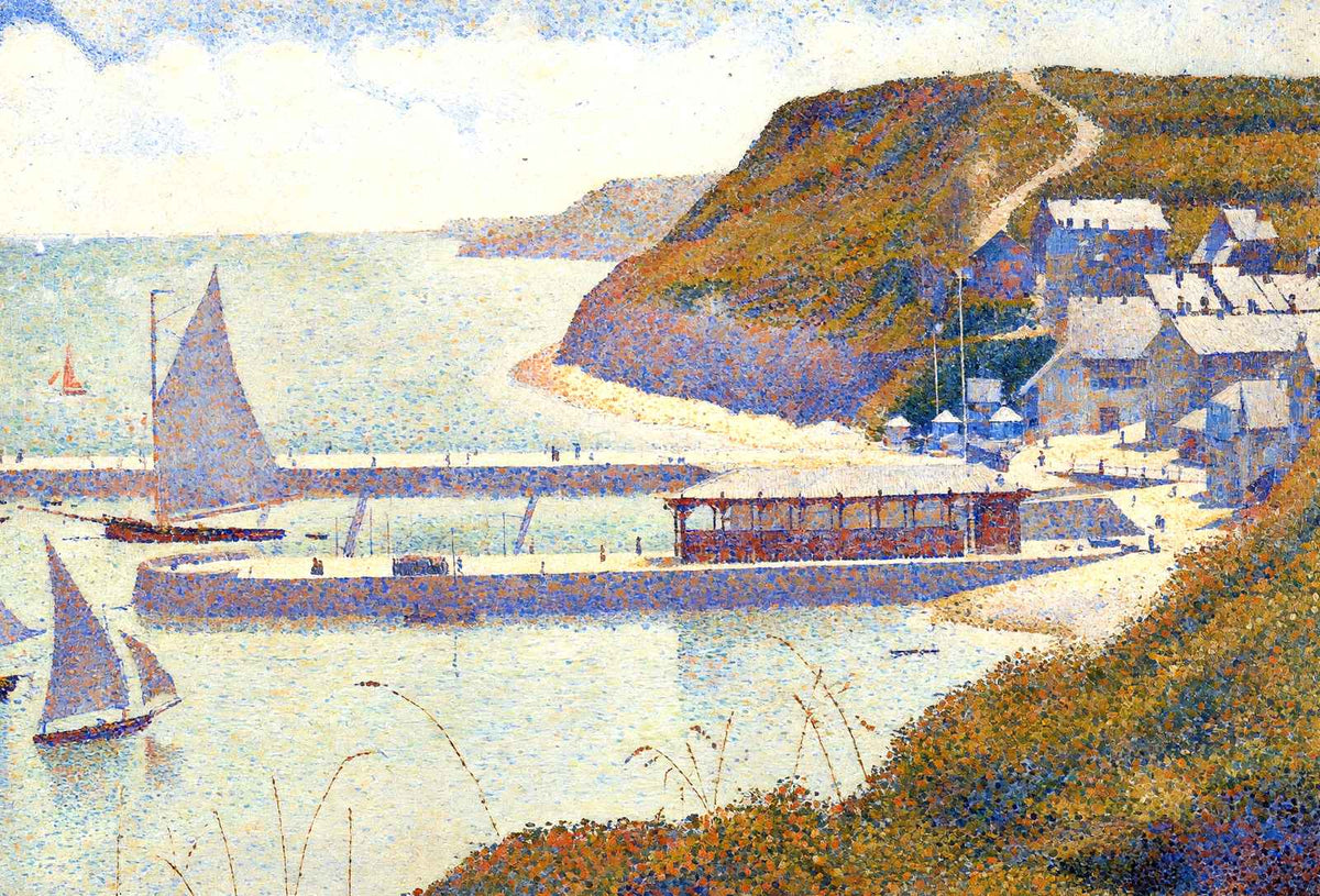 Harbour at Port-En-Bessin at High Tide Art Print 1888 by Seurat (6 Sizes)