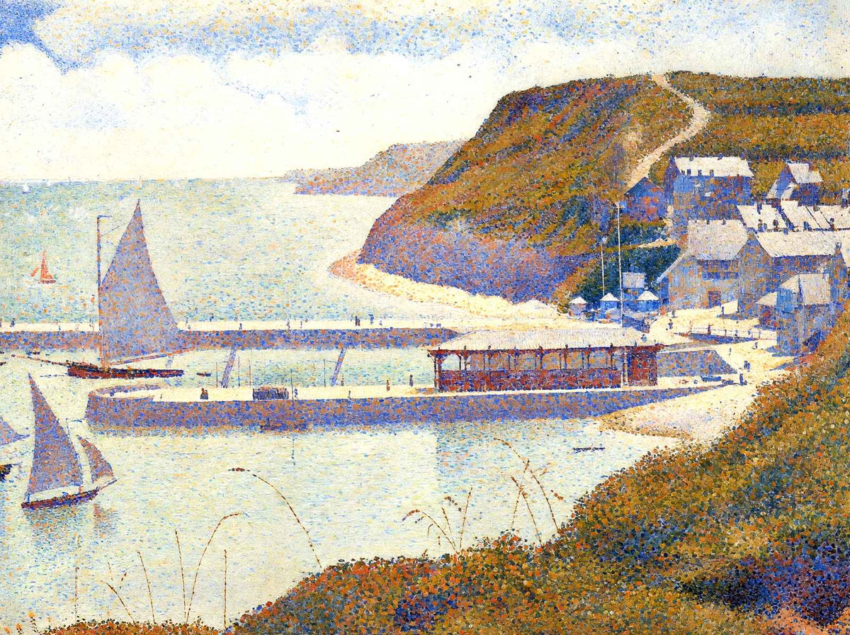 Harbour at Port-En-Bessin at High Tide Art Print 1888 by Seurat (6 Sizes)
