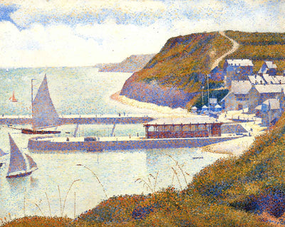 Harbour at Port-En-Bessin at High Tide art print by Georges Seurat (1888)