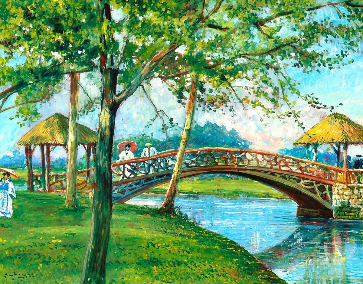 Park at Waialua Oahu in 1908 Art Print (7 Sizes) - Archival Paper
