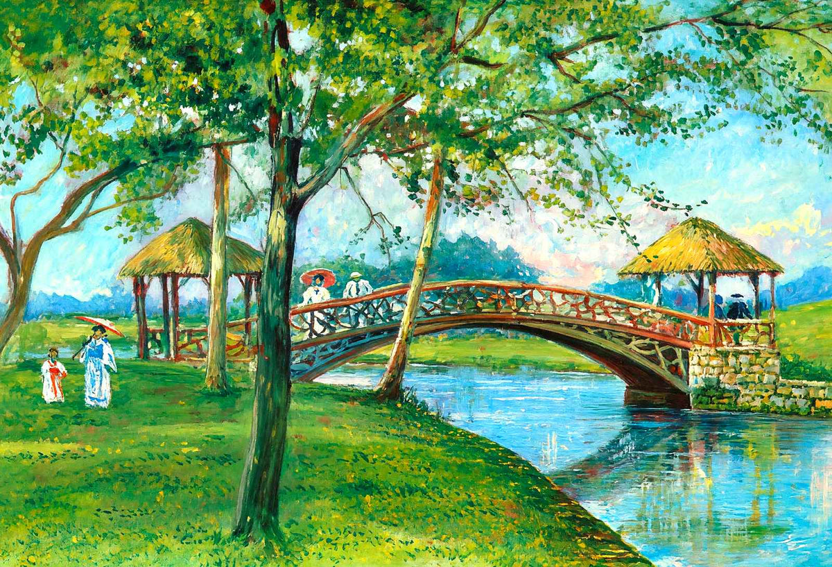 Park at Waialua Oahu in 1908 Art Print (7 Sizes) - Archival Paper