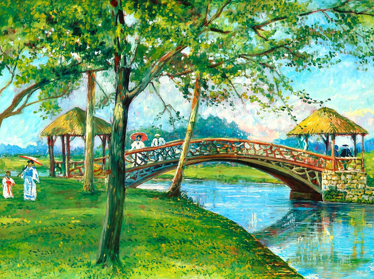 Park at Waialua Oahu in 1908 Art Print (7 Sizes) - Archival Paper