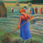 Haymakers at Eragny Art Print 1889 Painting by Camille Pissarro (6 Sizes)