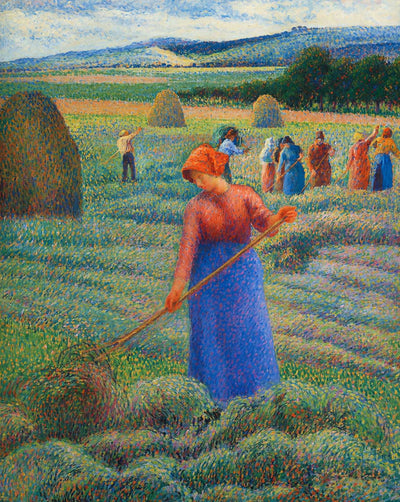 Haymakers at Eragny art print by Camille Pissarro (1889)