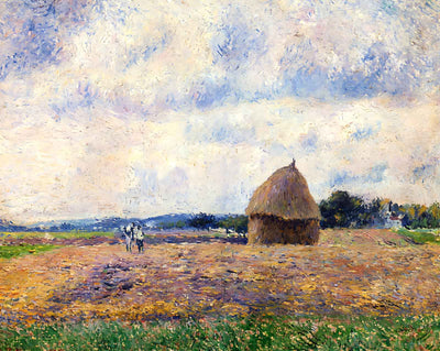 Haystack Eragny painting print by Camille Pissarro (1885)