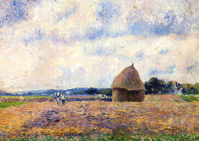Haystack Eragny 1885 Painting by Camille Pissarro Art Print (6 Sizes) - Restored