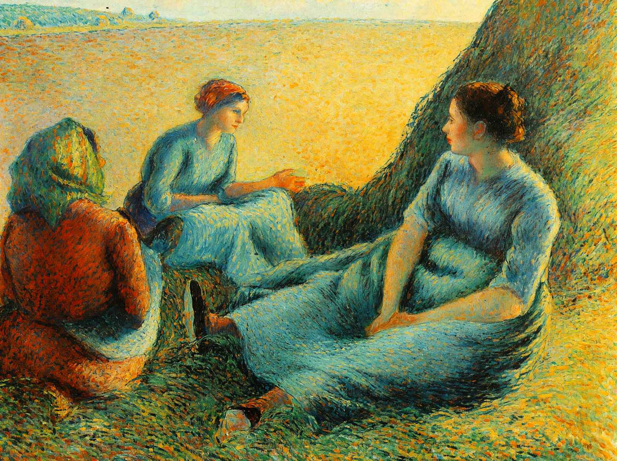 Haymakers Resting 1891 Painting by Camille Pissarro Art Print (6 Sizes)