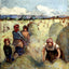 Haymaking painting by Camille Pissarro (1895)