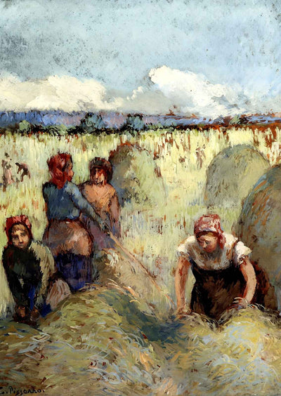 Haymaking Art Print 1895 Painting by Camille Pissarro (6 Sizes) - Premium Print