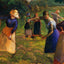 Haymaking in Eragny Art Print 1901 Painting by Camille Pissarro (6 Sizes)