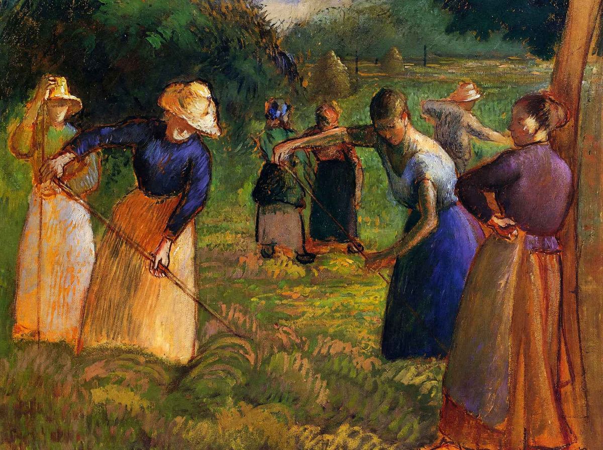 Haymaking in Eragny Art Print 1901 Painting by Camille Pissarro (6 Sizes)