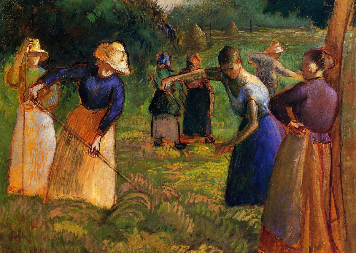 Haymaking in Eragny Art Print 1901 Painting by Camille Pissarro (6 Sizes)