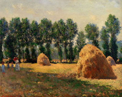 Haystacks at Giverny (1885) fine art print by Claude Monet (1885)