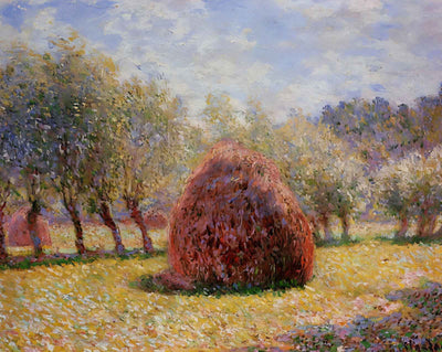 Haystacks at Giverny (1895) art print by Claude Monet (1895)