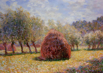 Haystacks at Giverny (1895) Painting by Claude Monet Art Print (6 Sizes)
