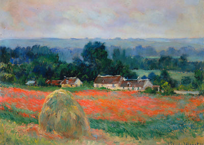 Haystack at Giverny (1886) Painting by Claude Monet Art Print (6 Sizes)