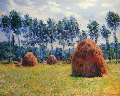Haystacks at Giverny (1884) painting print by Claude Monet (1884)