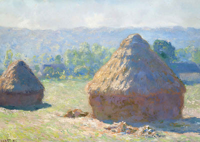 Haystacks, end of Summer Fine Art Print 1891 Painting by Claude Monet (6 Sizes)