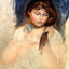 Head of Gabrielle painting print by Pierre-Auguste Renoir (1895)