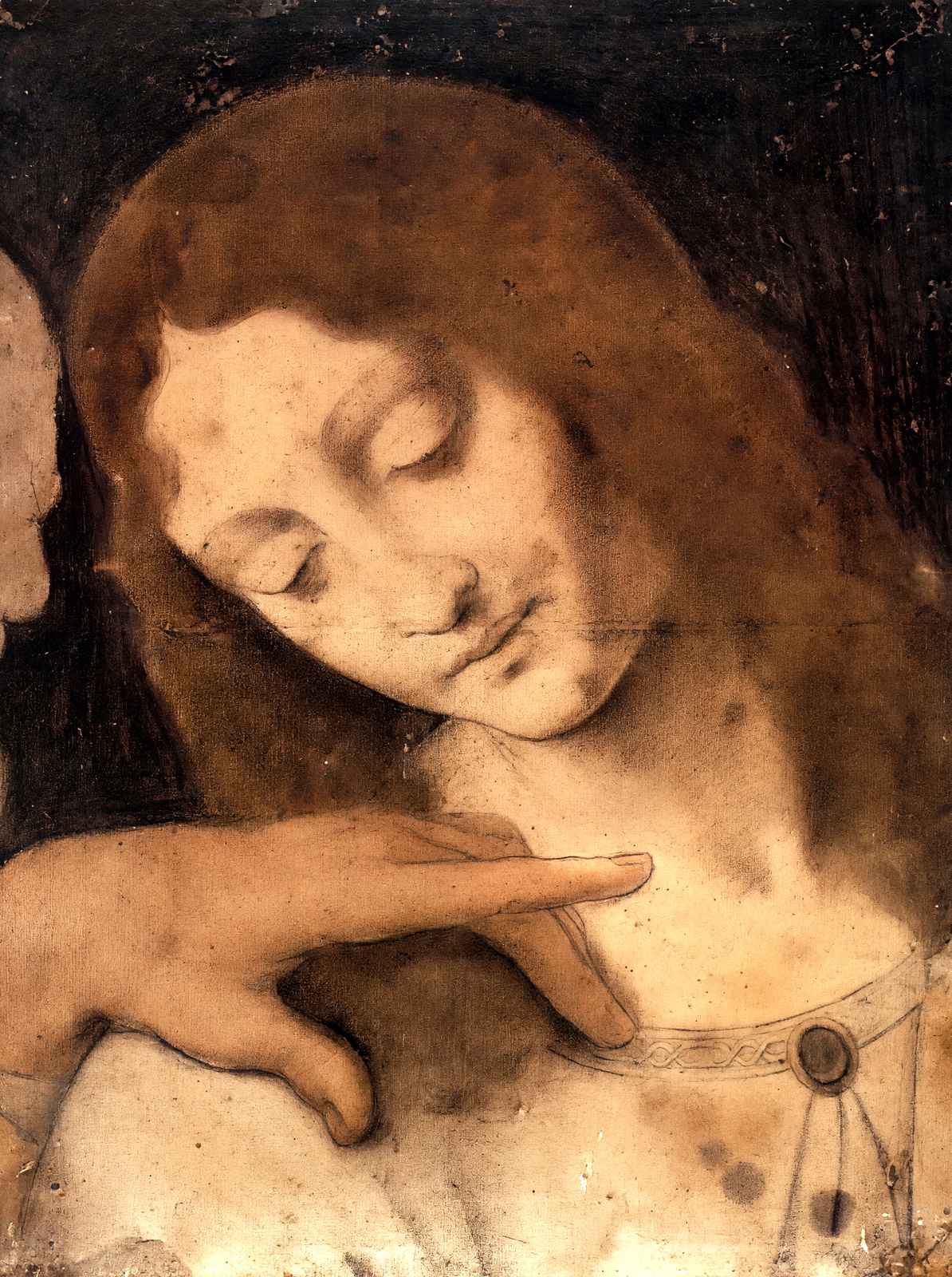 Head of St. John the Evangelist Art Print 1495 by Leonardo da Vinci (6 Sizes)