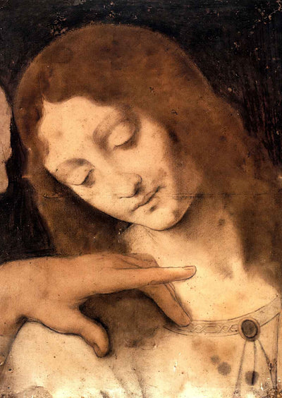 Head of St. John the Evangelist Art Print 1495 by Leonardo da Vinci (6 Sizes)