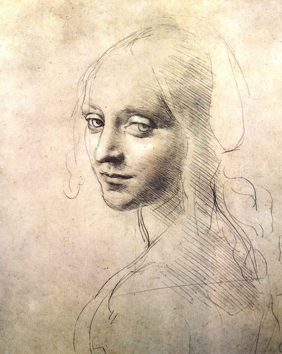 Head of a Girl art print by Leonardo da Vinci (1483)