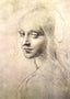 Head of a Girl Art Print 1483 Painting by Leonardo da Vinci (6 Sizes) - Restored