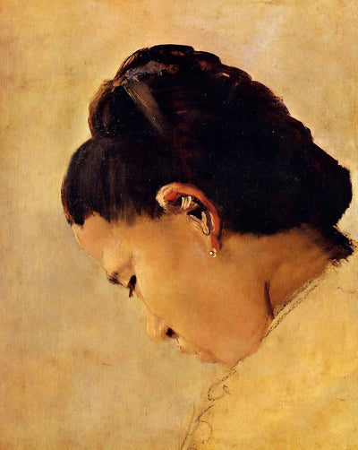 Head of a Girl fine art print by Georges Seurat (1879)