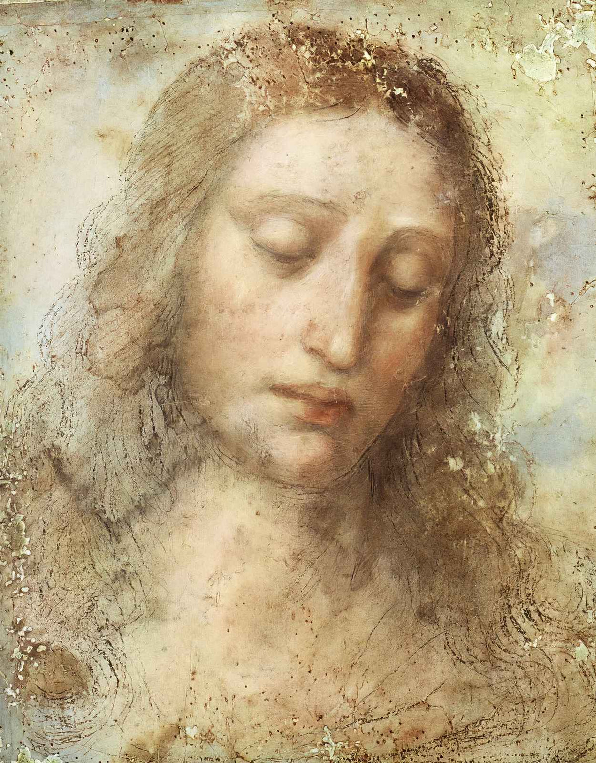 Head of Christ 1495 Painting by Leonardo da Vinci Art Print (6 Sizes)