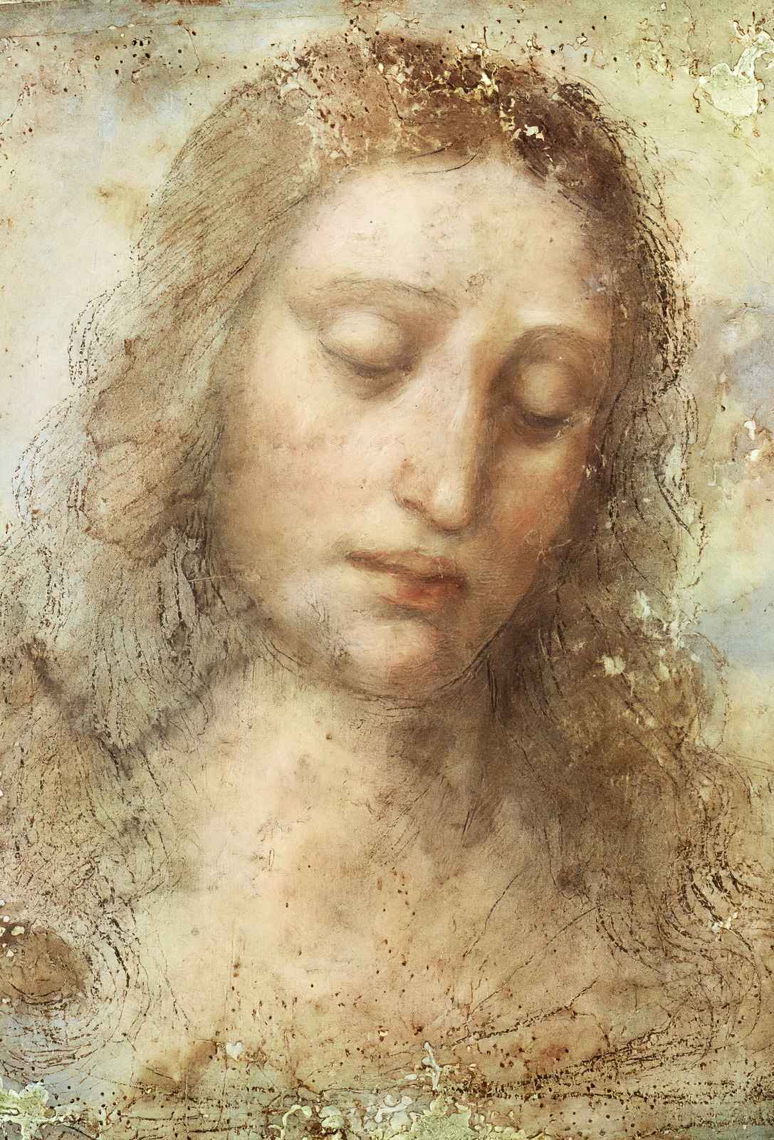 Head of Christ 1495 Painting by Leonardo da Vinci Art Print (6 Sizes)