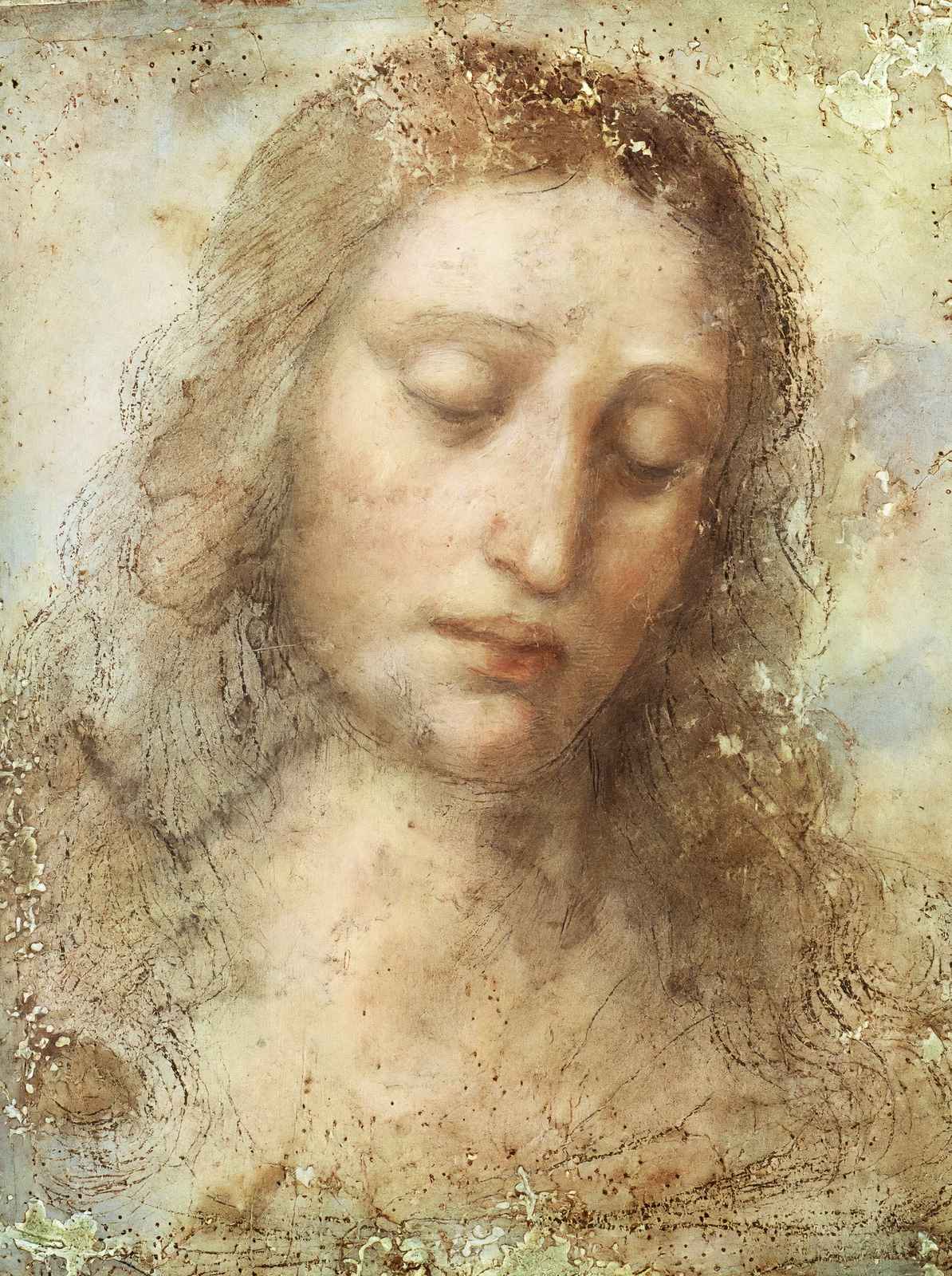 Head of Christ 1495 Painting by Leonardo da Vinci Art Print (6 Sizes)