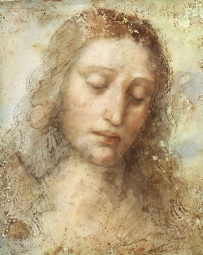 Head of Christ art print by Leonardo da Vinci (1495)