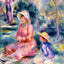 Head of a Young Woman (Red Hat) 1890 by Renoir Art Print (6 Sizes) - Enhanced