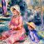 Head of a Young Woman (Red Hat) 1890 by Renoir Art Print (6 Sizes) - Enhanced